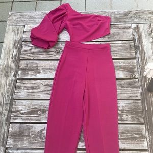Two piece pant suit